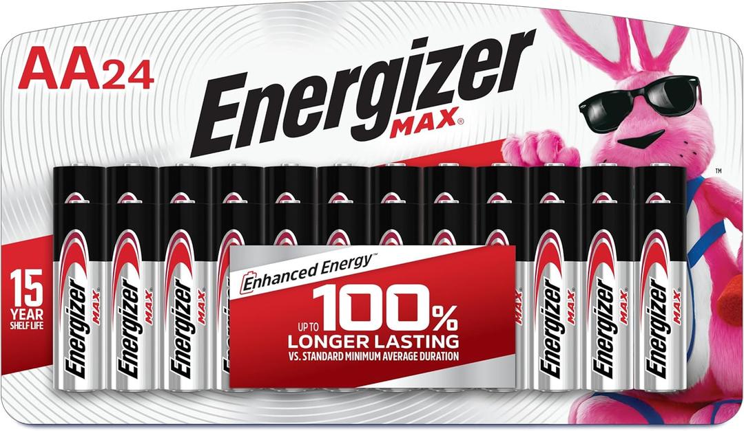 Energizer AA Batteries, MAX Double AA Battery Alkaline, 24 Count