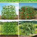 Cucumber Trellis for Raised Bed, U-Shape Garden Trellis for Climbing Plants Outdoor, Metal Arch Vegetables Trellis, Plant Support for Grape Vine Beans Squash Peas Flower