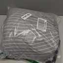 Bedsure Striped Duvet Cover King, 100% Washed Cotton Duvet Cover LinenLike, PureWoven with Reversible YarnDyed Design & DoubleStitch Craft, 3-Piece with Zipper, Stripes Dark Grey, 104"x90"