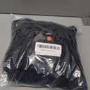 R.Vivimos Womens Fall Velvet Tunic Dress 2026 Trendy Sexy Deep V Neck 3/4 Sleeve Elastic Waist Loose Mini Dress with Pockets (Medium, Black)