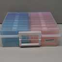 CraftGenes Photo Storage Box, Colorful 16 inner 4''×6'' Picture Storage Containers with Handle for Crafts Scrapbooking Stationery, Seed, Arts Supply&Sewing Supplies