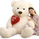 MaoGoLan Big Teddy Bear 5 Feet Tall - I Love You Red Heart Giant Stuffed Animal for Girlfriend, Boyfriend, Wife, Lover - Valentine's, Anniversary, Birthday