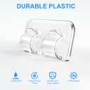 Hetyue Hooks for Outdoor String Lights Clips: 40Pcs Heavy Duty Light Hook with Waterproof Adhesive Strips - Outside Clear Cord Holders for Hanging Christmas Lighting - Outdoors Sticky Clip