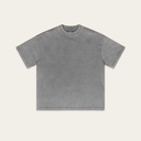 Arssm Men Oversized T Shirts Vintage Tee Loose Fit Short Sleeve Casual Streetwear Baggy Washed Unisex Tops, Size L, Pack of 1, Grey