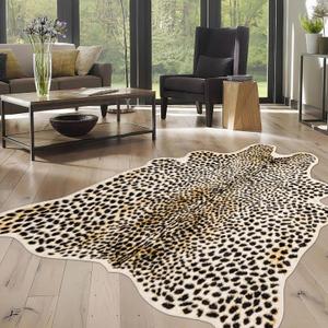 Cheetah Print Rug, Leopard Rug 5.2x7 Faux Animal Print Skin Cheetah Area Rug for Bedroom Living Room Animal Fur Hide Rustic Antelope Multicolor