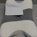 Cervical Neck Pillow for Pain Relief - Ergonomic Side Sleeper Pillow for Neck Support, Cooling Memory Foam Pillows for Sleeping, Contour Pillow Orthopedic Bed Pillow for Back Stomach Sleepers (White & Grey)