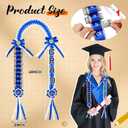 Yinder Graduation Leis 2026 Money Leis with Cash Holder 48 Inch Grad Ribbon Lei Class of 2026 Double Braided Necklace DIY Money Graduation Gift for Congrats Graduates Senior(Blue and White)
