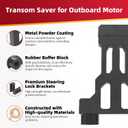 Transom Saver for Outboard Motor Compatible with Yamaha 2-Stroke & 4-Stroke Motors with 4-1/4" Trim Rod Spacing Stainless Steel Heavy Duty Transom Saver for Boat Trailering