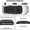 Car Reverse Parking Radar System with 8 Parking Sensors Distance Detection + LED Distance Display + Sound Warning (Black Color)