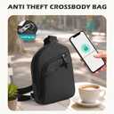 TOPEAST Anti Theft Crossbody Bags for Women Men, Small Sling Crossbody Bag Travel Purse Shoulder Wallet with RFID Blocking