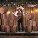 Fullhawl 12 Pcs 6 Pcs Tree Stump Decor VBS Camping Decoration 3D Wood Grain Paper Boxes Fake Tree Stump Box Centerpieces Western Cowboy Party Decor for 2026 School Camp Bachelorette Party Supplies
