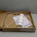 Large Drum Lamp Shades 16" Top X 16" Bottom X 10" High, Seaside village Medium Lampshades White Lampshades Natural Linen Hand Crafted- Assembly is Required, Include E26-E14-11mm Adapter Ring