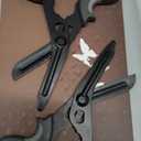 MEUUT 2 PCS All Purpose Scissor 7.5in Multi-Purpose Utility Scissors for Kitchen, Crafts, Camp, Emergency & Industrial Use Heavy Duty Stainless Steel with Micro-Serrated Blade for Left and Right Hand (Grey+grey)