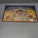 Nativity Advent Calendar for Kids, 24 Day Wooden Nativity Scene for Toddlers with 19 Wooden Figurine and Stable Christian Countdown Gifts for Kids