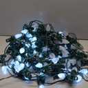 AWQ 100LED 81 FT C9 Christmas String Lights Plug in Fairy Twinkle String Lights 8 Modes Timer Function Waterproof Extendable for Indoor Outdoor Wedding Party Christmas Decoration (100, White)