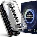 OneFish Privacy Screen Protector for IPhone 16 Pro Anti-Spy Tempered Glass Dust-Free Bubble-Free Anti-Fingerprint 9H Scratch Protection & Hassle-Free Installation Frame [2-Pack]