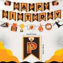 Ceenna 70 Pcs Basketball Birthday Party Decorations Basketball Party Supplies Include Balloon Arch Kit Banner 2 Orange and Black Foil Fringe Curtains Backdrop for Boys Sports Birthday Decor