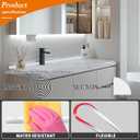 2 x Flexible Quarter Round Molding,Flexible Molding Trim Self Adhesive,Quarter Round Trim,Peel and Stick Trim for Wall Edge Corner,Cabinet Edge,Countertops.(White) (1m/39in)