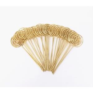 Honbay 30pcs DIY Gold Round Shape Ring Loop Craft Wire Clip Table Card Note Photo Memo Holder Metal Clamp Clay Cake Decoration Accessories