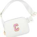 Birthday Gifts for 4 5 6 7 8 9 10 11 12 13 Year Old Girls,Gifts for Teens Kids Daughter Sister Her,Two Way Zipper Crossbody Bag Fanny Pack Belt Bag Cute Trendy Stuff - Cream,C