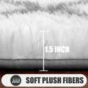 ONASAR 8x10 Area Rugs for Living Room, Fluffy White and Grey Rug for Bedroom, Geometric Moroccan Indoor Shaggy Boho Soft Plush Floor Carpet for Kids Teen Nursery Dorm Home Decor Aesthetic