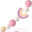 Aori Pacifier Clips for Rebron Baby Dolls Pacifier Holders Silicone Paci Clips with Magnetic Paci -Pink