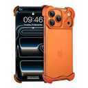 MILLION CASES Titanium Frame Bumper Case for iPhone 17 Pro, iPhone 17 Pro Back Cover Case(2025) - Metal | Cosmic Orange