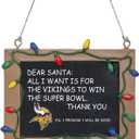 NFL Resin Holiday Christmas Chalkboard Sign Ornament (One Size, Team Color)