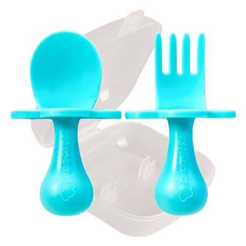 Grabease Baby & Toddler Utensils - Spoons & Forks - BPA-Free & Phthalate-Free, Cutlery Set for Baby & Toddler
