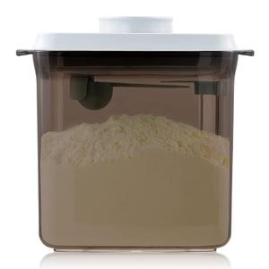 1700ml Airtight Formula Container Pop Up Milk Powder Container Formula Dispenser, 21OZ, 1.32LB, 600g, Brown
