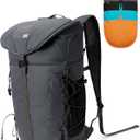 Blue Quartz Hiking Backpack 30L Lightweight Packable Backpack for Travel, Water Resistant Foldable Daypack for Women Men, Gray 