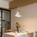7.7'' Concrete Pendant Lights Kitchen Island Hanging Lights Unique Pinecone Lampshade Industrial Chandelier Nordic Cement Pendant Light for Dining Room,Bedside,Kitchen,Hallway,1Pcs,White