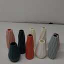 9 Pack Plastic Flower Vase Bulk Ceramic Look Flower Vases Decorative Hydroponic Creative Vase for Flowers Unbreakable Bud Vase for Home Wedding Centerpieces Decor