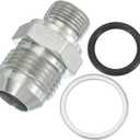 PATIKIL Hex Reducing Nipple Connectors Pipe Adapter 7/8" Male 37 Flare JIC x 3/8" g Male, Pipe Fitting Reducer Nipple Adapter Plated Steel Hydraulic Fitting