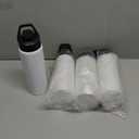 CHENGU 4 Pcs Aluminum Water Bottle 25oz Aluminum Reusable Bottles Lightweight Snap Lid Sports Water Multipack Easy Carry Leak Proof Travel for Gym Camping Hiking Outdoor Fishing (White)