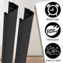 Pangda 2 Pcs 36 L Fixed Vinyl Sill Cap 1-5/32 Inches High Exterior Door Threshold Seal Replacement for Residential Door Trim-to-fit Fixed Vinyl Sill for Residential Entry Waterproof(Black)