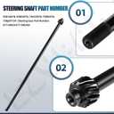 938-05078 Steering Shaft & 617-04024A Steering Gear Assembly Compatible with MTD/Troy-Bilt/Yard Man/Yard Machines/Bolens Lawn Tractor Replace Number 738-05078, 617-04024, with a Washer