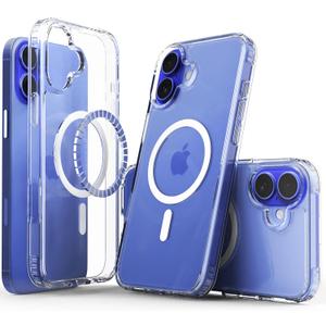 IDYStar for iPhone 16 Plus Case, Compatible with MagSafe, Crystal Clear[Anti-Yellow] Shockproof Heavy Duty Protection Slim Fit Phone Cover for iPhone 16 Plus 6.7", Clear