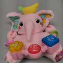 Baby Bilingual Musical Elephant Stuffed Animals Toys,Infant Early Learning Toy with Light-Up Music & Crinkle,Tummy Time Toys for 0 3 6 9 12+ Months for Baby Boy Girl Gift,Pink