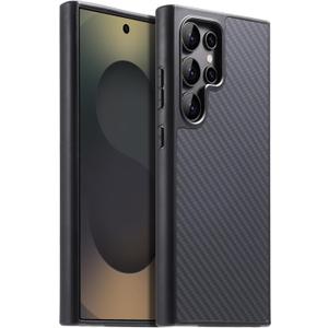 for Samsung Galaxy S Ultra Case Carbon Fiber,Fits MagSafe, Military-Grade Drop Cover,Sturdy Carbon Fiber for S Ultra Phone Case,6.8 Inch,Supports Wireless Charging, Black/Grey