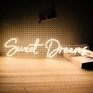 Sweet Dreams Neon Sign, Wall Art Decor Light, 25"x6.4"