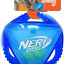Nerf Dog 5.5in Translucent TPR Rumble Ball with Tri-Twist Handles -Blue