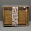 Bamboo Serving Tray for Bed Decorative Couch Tray Coffee Table Food Trays with Handles for Breakfast Dinner Restaurants Party or Home Decor Outdoor Scenarios 2 Packs