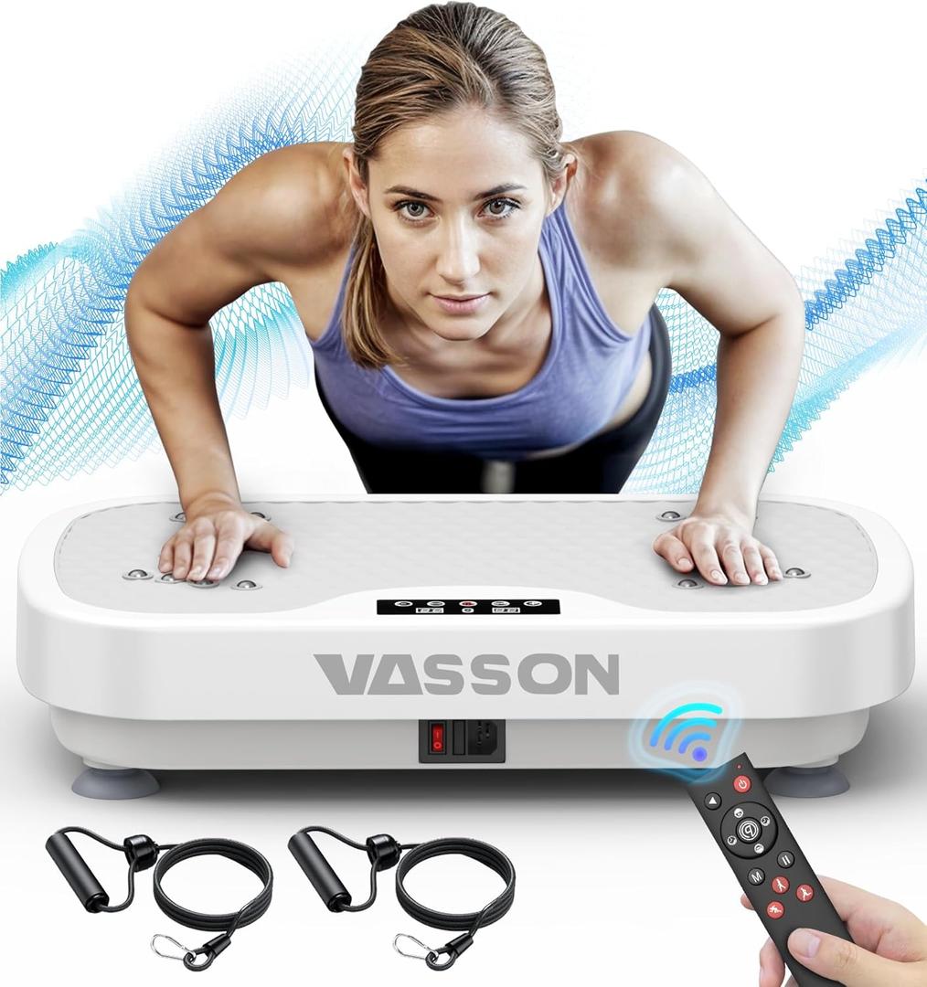 Vibration Plate Exercise Machine, Power Vibrating Shake Platform for Lymphatic Drainage, Whole Body Vibrate Waver Fitness, Full Body Shaking Board for Home Workouts, Weight Loss, Women