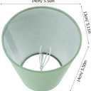 LALAFINA Barrel Lamp Shade Fabric Lampshade Small Lamp Shade Clip on Bulb Cloth Cover for Home Bedroom Living Room, Green