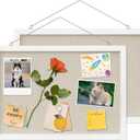 DAHAPYBOO Cork Board with Linen White 2Pack,Bulletin Board 17"x12" Hanging Corkboards for Office Home School Message Board or Vision Board Decoration.