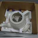 Toptier Electric Ceramic Tea Kettle, Boil Water Quickly and Easily, Detachable Swivel Base & Boil Dry Protection, Carefree Auto Shut Off, 1 L, White Leaf