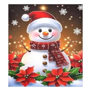 Christmas Snowman Poinsettia Dishwasher Magnet Cover 23x26 in Refrigerator Magnetic Stickers for Kitchen Home Decoration Fridge Panel Decal Pad