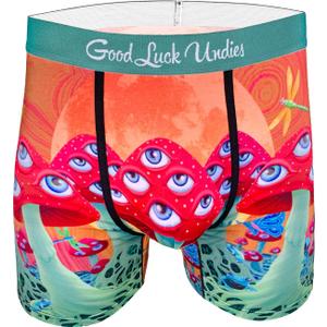 Good Luck Undies Men's Mushrooms Boxer Brief Underwear