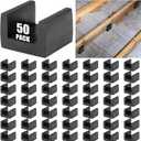 BBTO 50 Pcs U Boat Floor Floaters, Rubber Joist Isolators Floor Decoupler, Sound Isolation Clip for Subfloor Sound Blocking